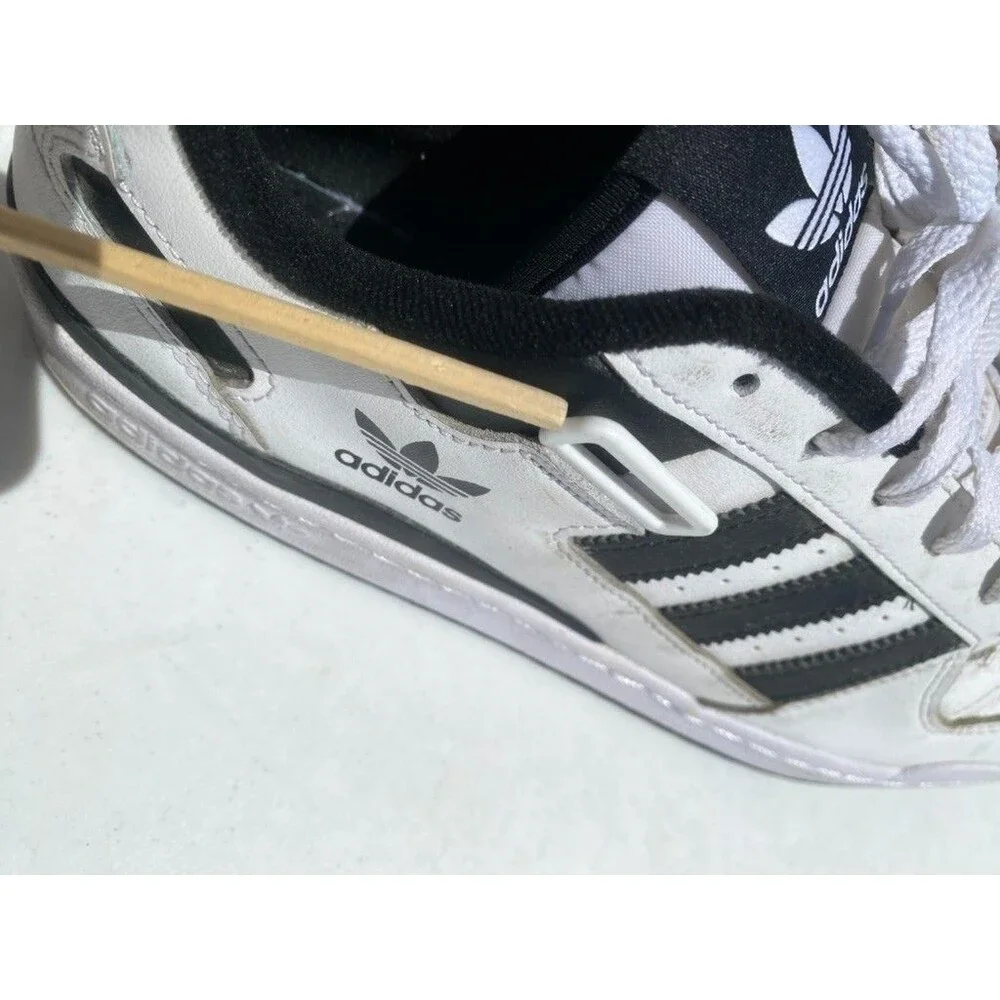 Adidas Forum Low White with Black Stripes Mens Sneakers Lace Up Shoe - Size 12.5